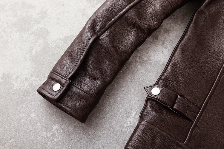 New Casual Real Cowhide Genuine Leather Jacket Men Slim Mens Clothes Spring Autumn Men's Cow Leather Clothing Asian Size 6XL