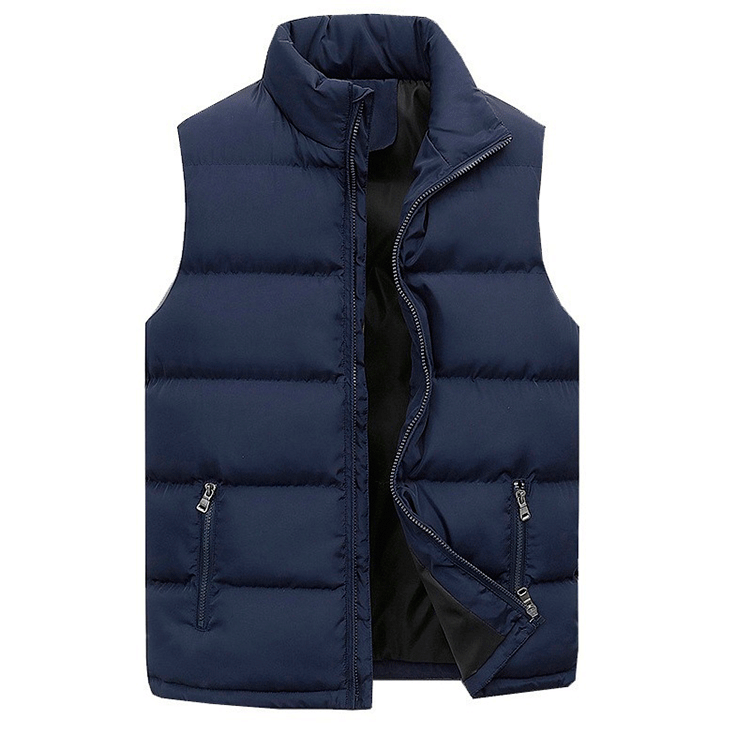 Mens Vest Jacket Warm Sleeveless Jackets Winter Waterproof Zipper