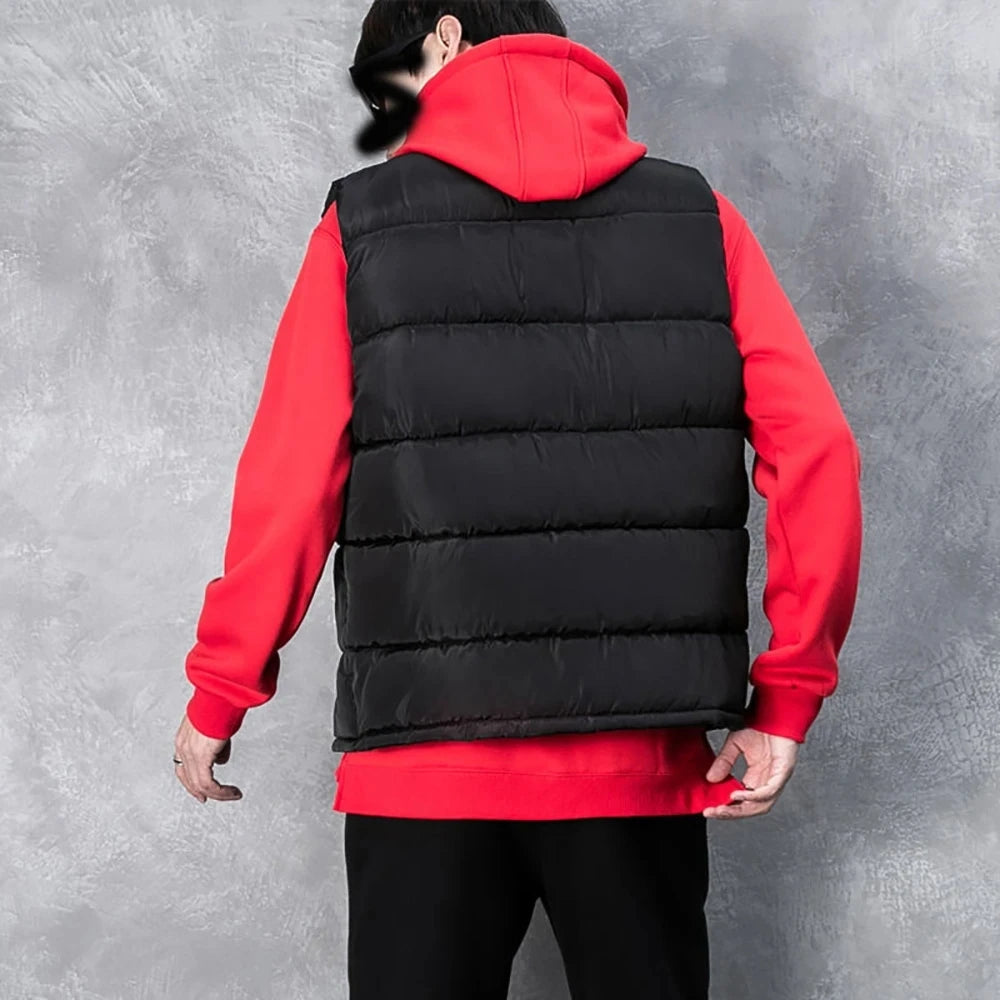 Mens Vest Jacket Warm Sleeveless Jackets Winter Waterproof Zipper