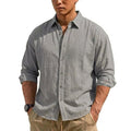 New Men's Long Sleeve Cotton Shirt Luxury  T Shirt Elegant Men's Linen Shirts Autumn Breathable Hawaiian Shirts Button T-shirt