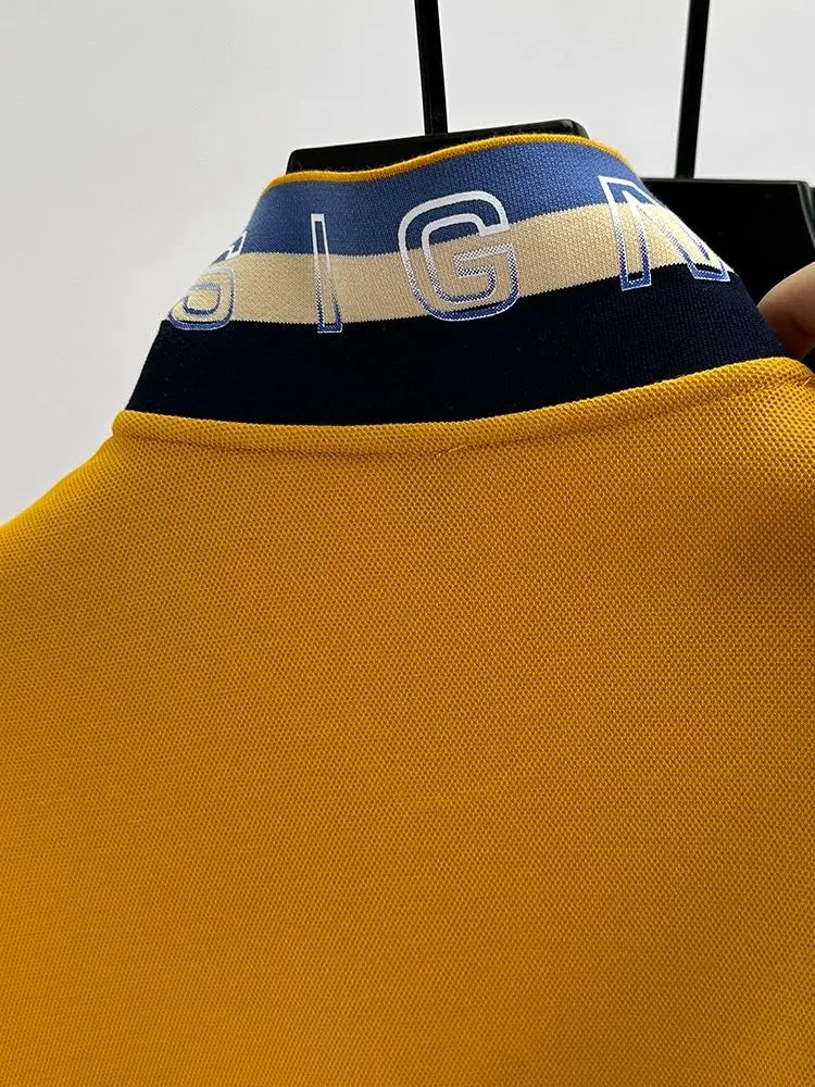 Light luxury brand embroidered long sleeved POLO shirt men's lapel top autumn new high-end cotton fashion casual Paul T-shirt