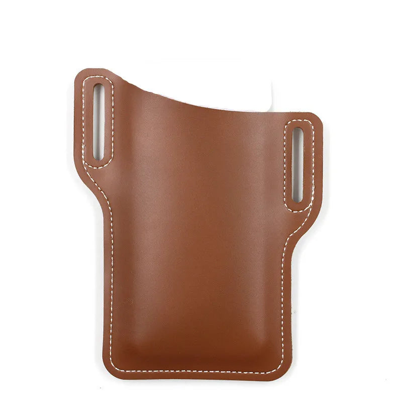 Men Phone Case Holster Cellphone Loop Holster Belt Waist Bag Props Leather Purse Phone Wallet Running Pouch Travel Camping Bags