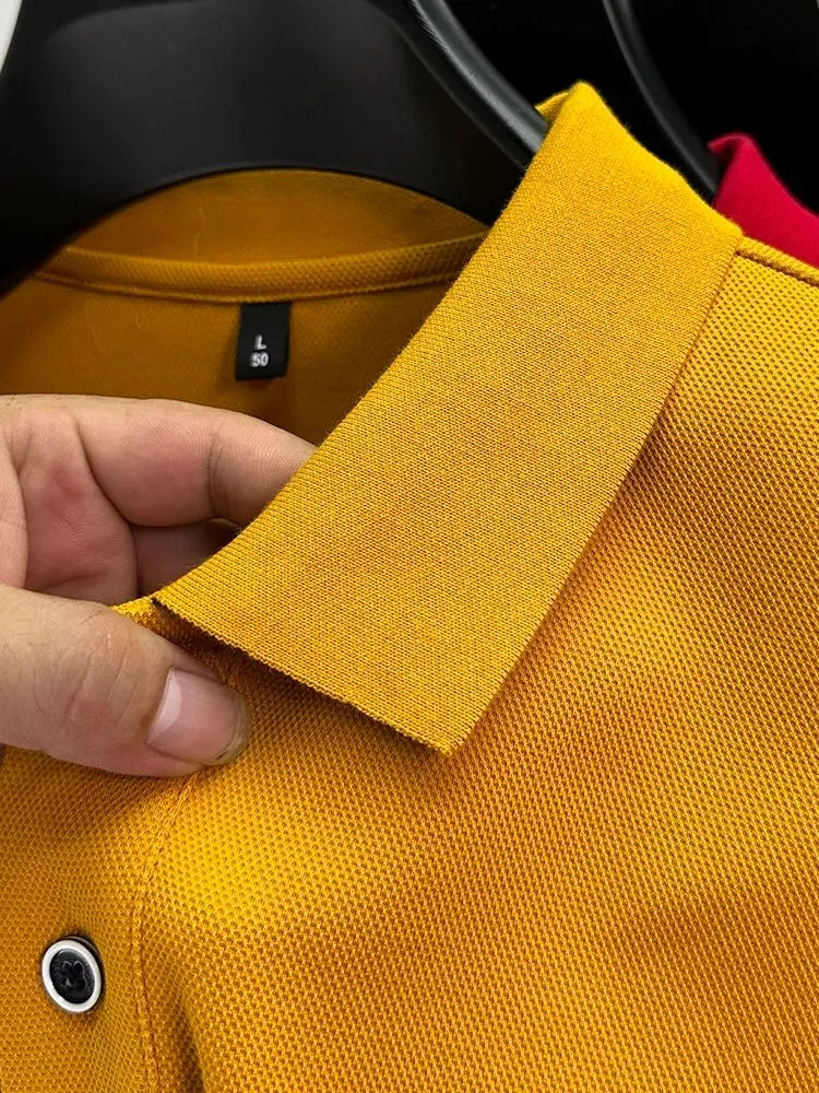 Light luxury brand embroidered long sleeved POLO shirt men's lapel top autumn new high-end cotton fashion casual Paul T-shirt