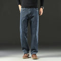 Spring and Autumn Men's Baggy Jeans Casual Straight Stretch Versatile Wide-leg Business Denim Pants Comfortable Loose Trousers